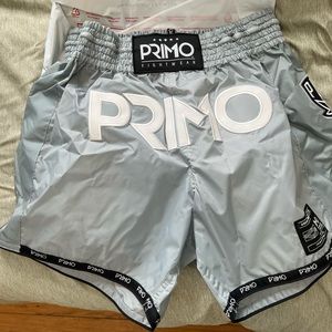Primo Super-Nylon Muay Thai Shorts (Hammerhead Grey - Large)